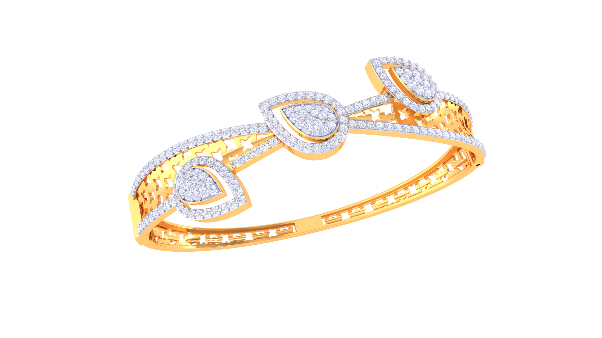 B-3A Elegant Pearl Bracelet 3D Model