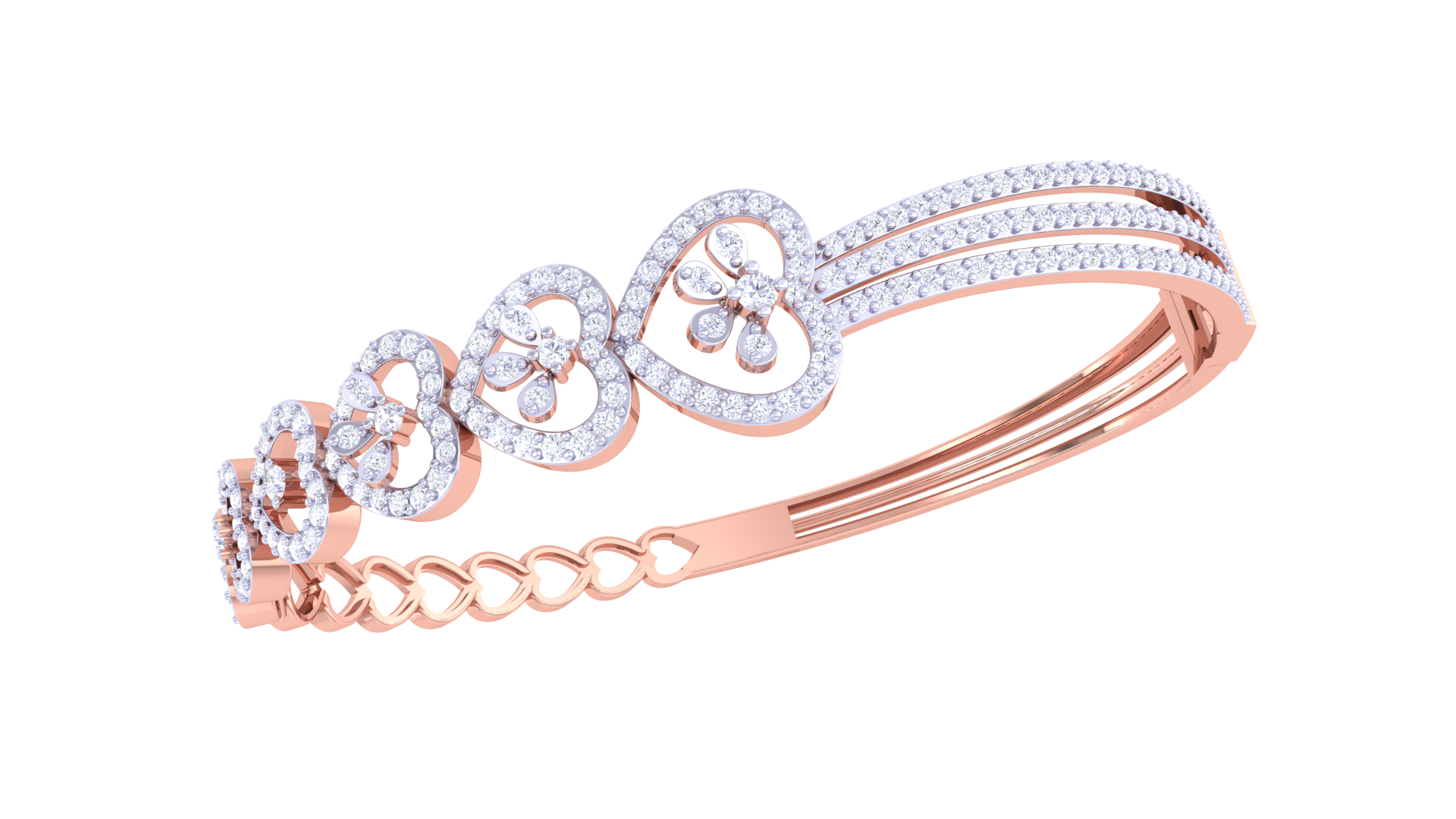 B-5 Sterling Silver Curb Chain Bracelet 3D Model 2025 - Image 2