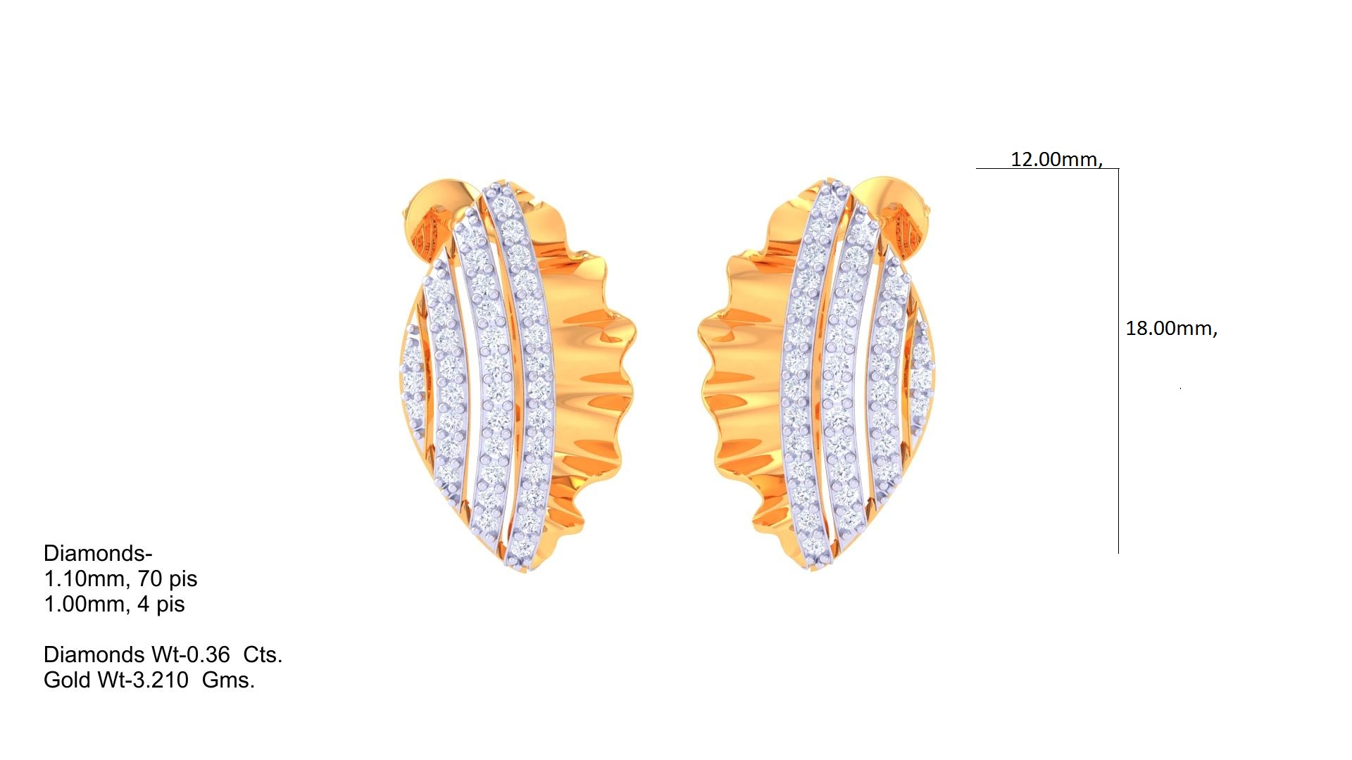 E-11A Professional Earring 3D Models for Visualization - Image 3