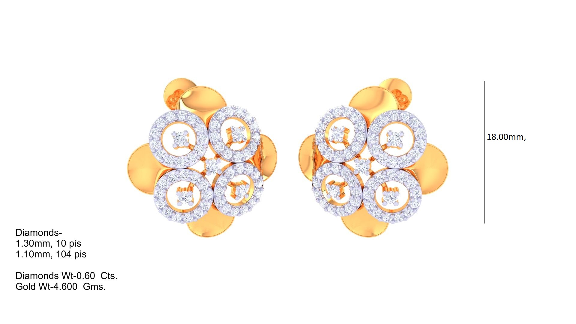 E-12A Minimalist Earring 3D Models  Clean & Modern Jewelry Designs - Image 3