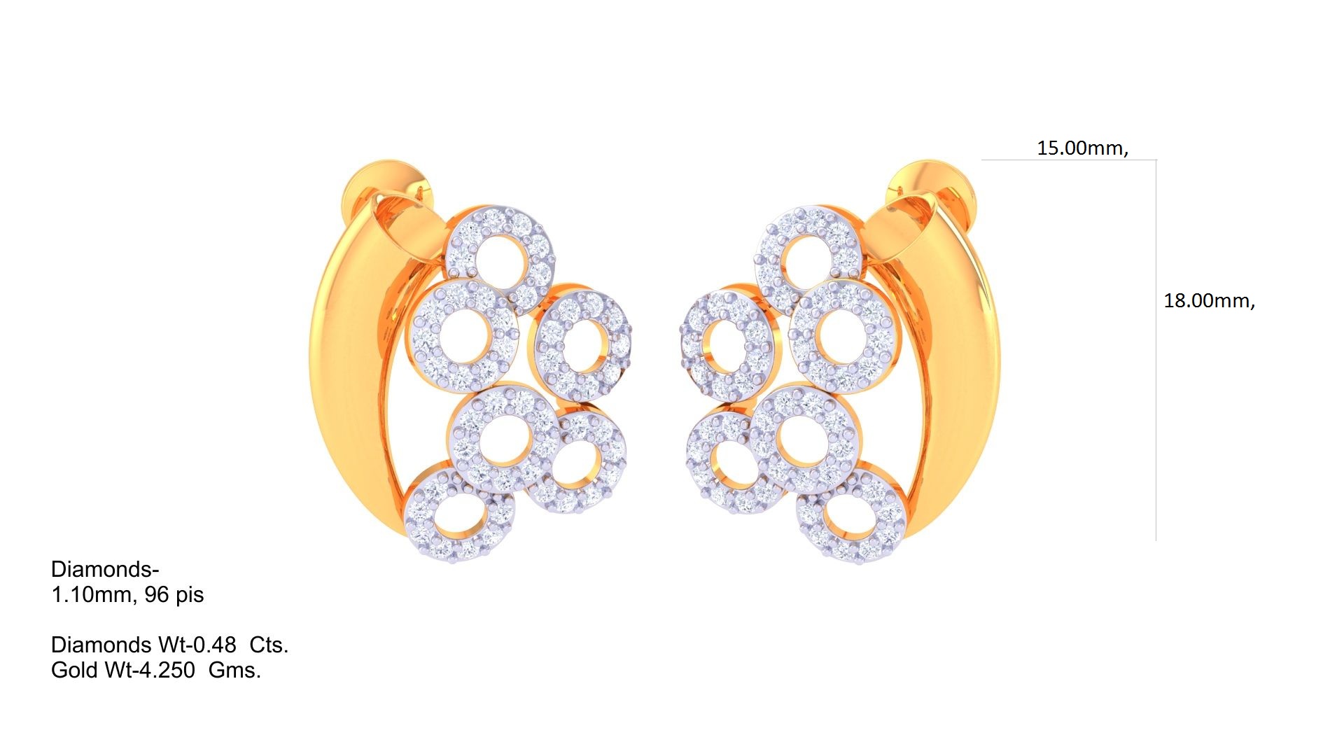 E-6A 3D Printable Earring Models  Jewelry STL Files for Download - Image 5