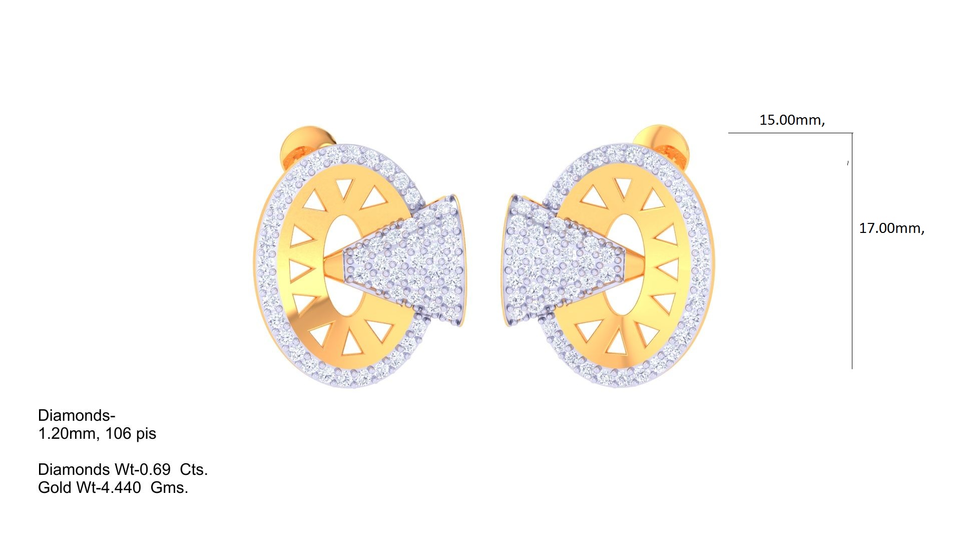 E-7A Earring 3D Model Collection for Jewelers & 3D Artists - Image 3
