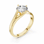 Engagement Ring STL Models and Renderings for 3D Printing