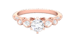High-Detail Diamond Engagement Ring - Image 5