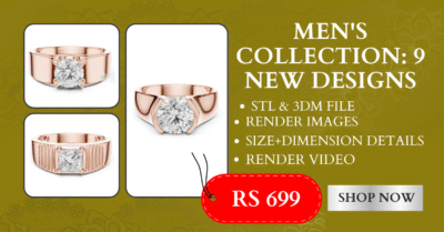 Men's Collection: 9 New Designs — 3D STL/3DM Files, HD Render & HD Animation