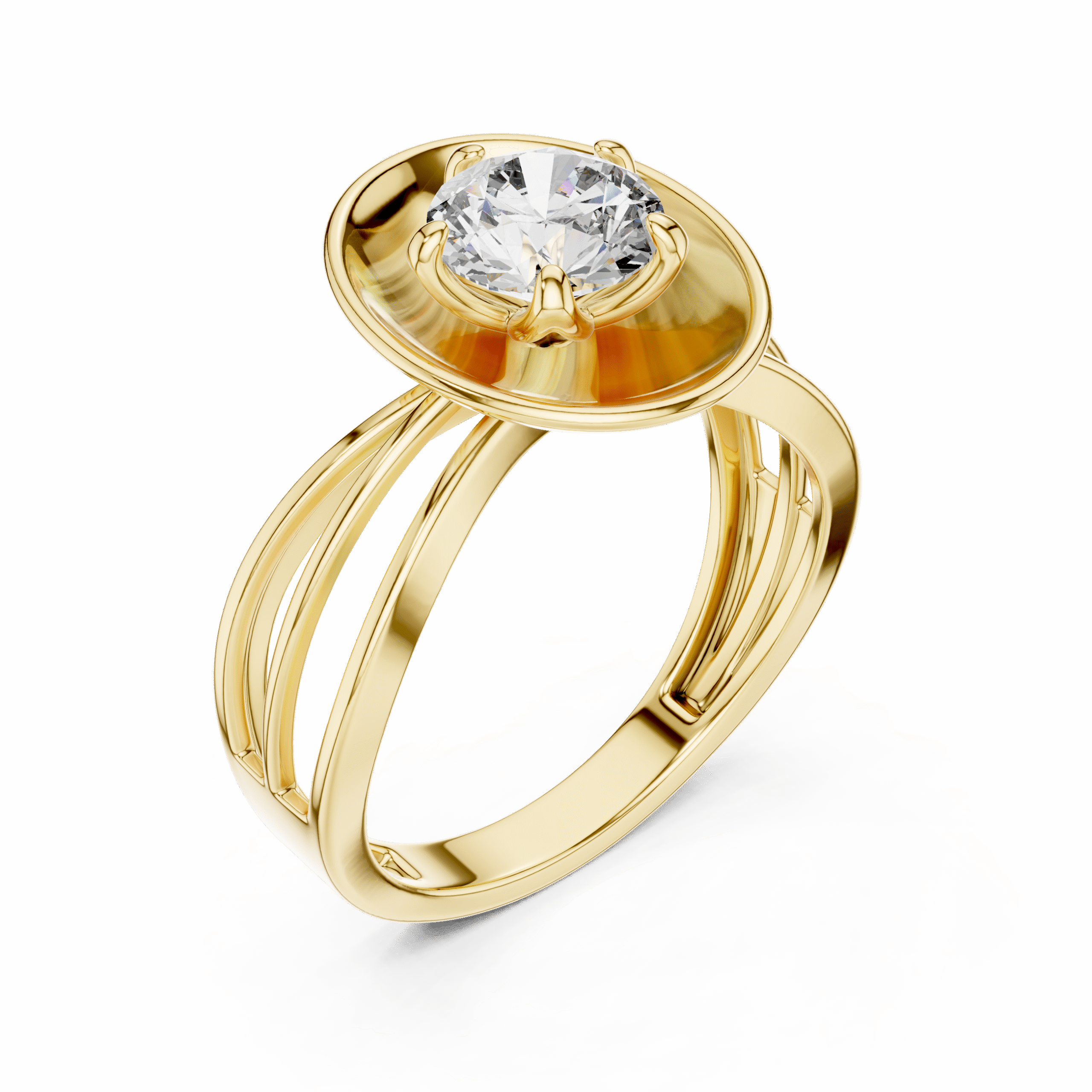 LR-0096-01@Y-#viwe2 Jewelry 3D CAD: Ladies Ring Model Files Download - Image 1