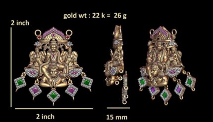Shiva Parvati Pendant STL File – Hindu God-Goddess Sacred Jewelry