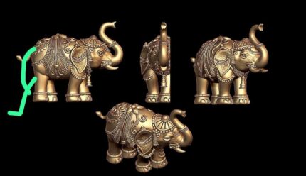 Gajaraj STL – 3D Printable Elephant King Statue