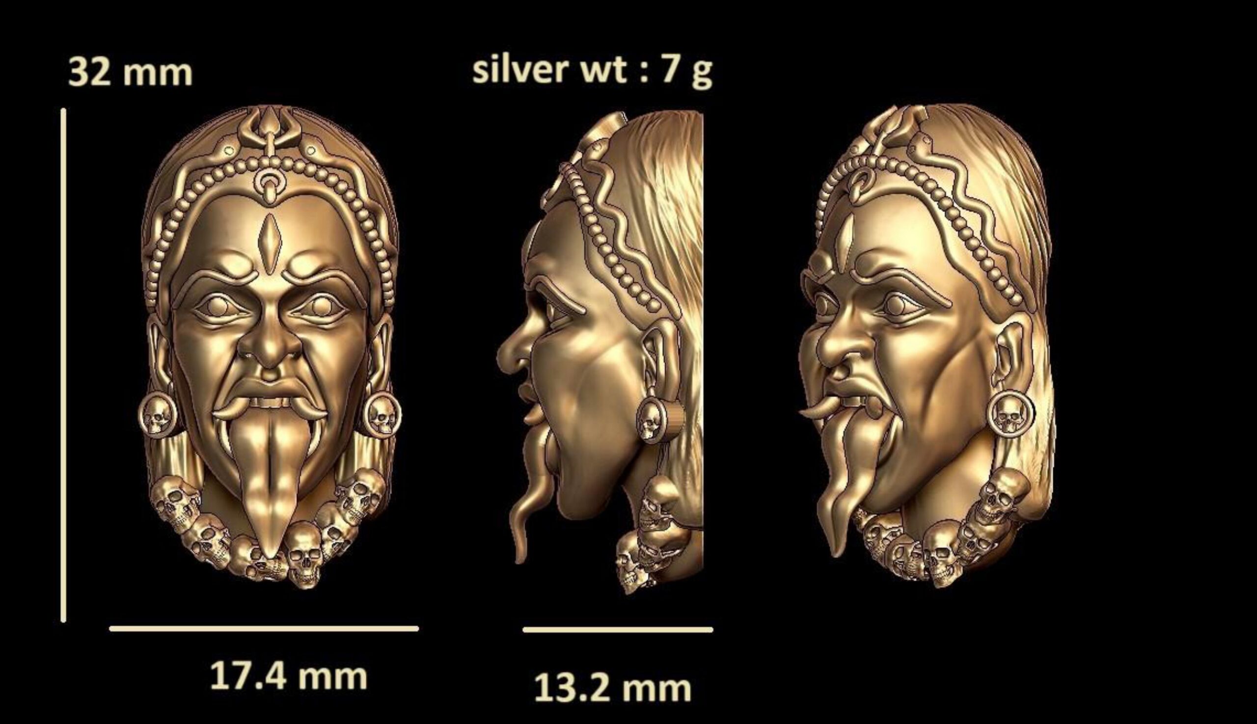 new god murti 100-images-13 Kirti Mukha Ornament STL - Decorative Architectural Element 3D Model - Image 1