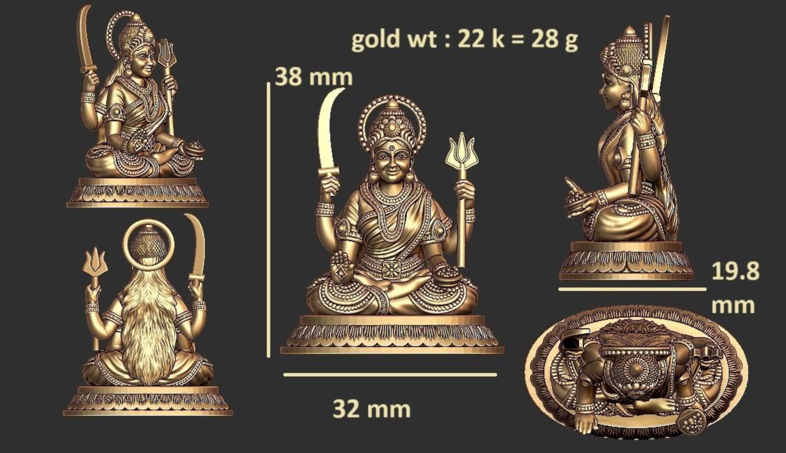 new god murti 100-images-19 Lakshmi 3D Printable STL - Goddess of Wealth & Prosperity Model - Image 1