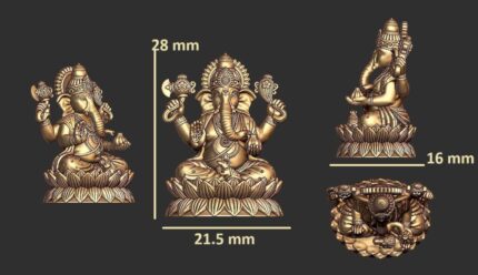 Lord Ganesha Idol for 3D Printing - Auspicious Deity STL Download