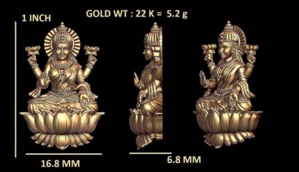 Lakshmi STL File – Goddess of Wealth 3D Model for Printing