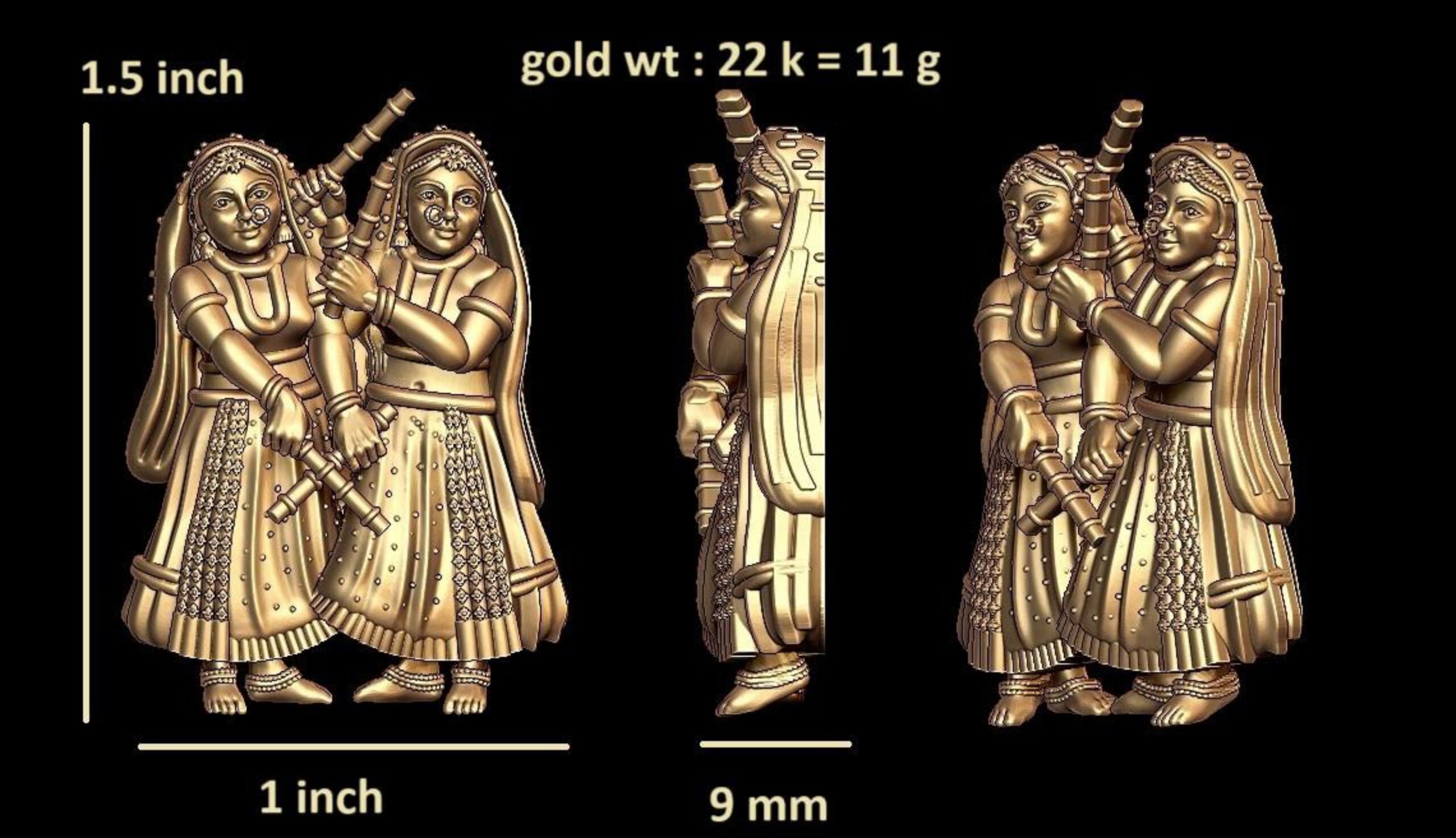 new god murti 100-images-29 Krishna and Radha 3D Model STL - Divine Couple Sculpture - Image 1