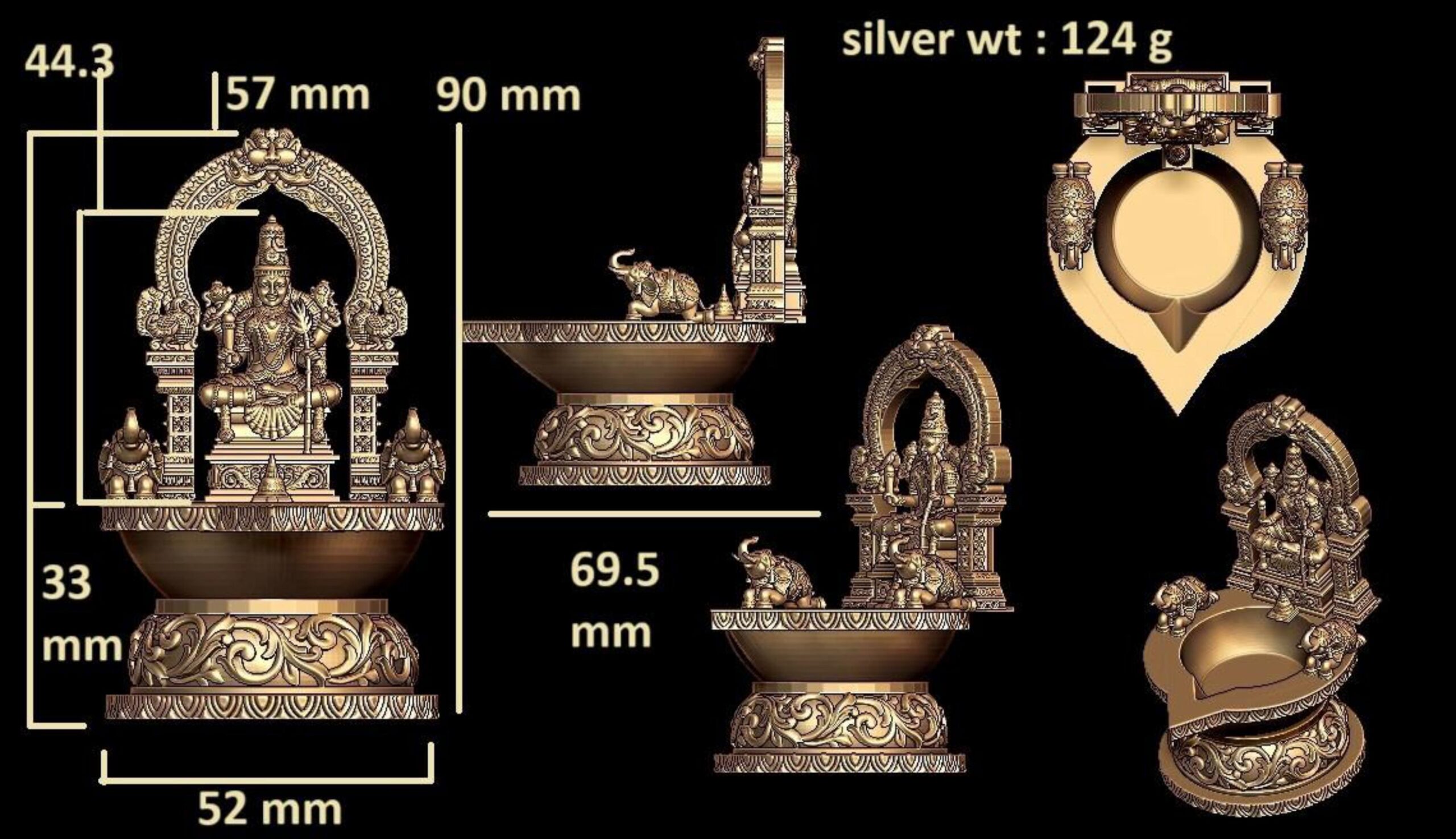 new god murti 100-images-30 Shiva Parvati Statue STL – 3D Print File of Divine Couple - Image 1