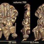 Vishnu with Lakshmi Statue STL File – Hindu Gods Combined Shrine Model for 3D Printing