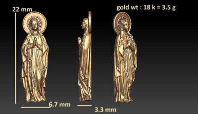 Virgin Mary Statue – 3D Printable Saint Mary STL for Devotional Display