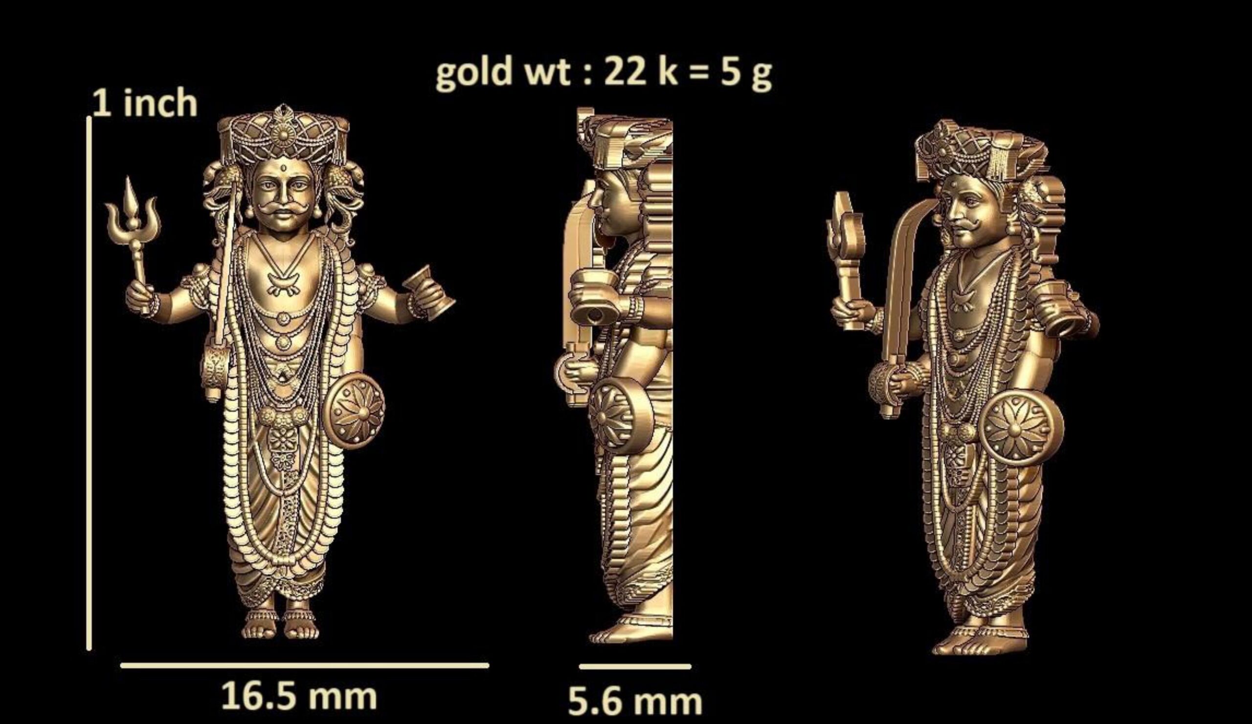 Vishnu Narayan Idol – 3D Printable Statue STL for Devotional Display