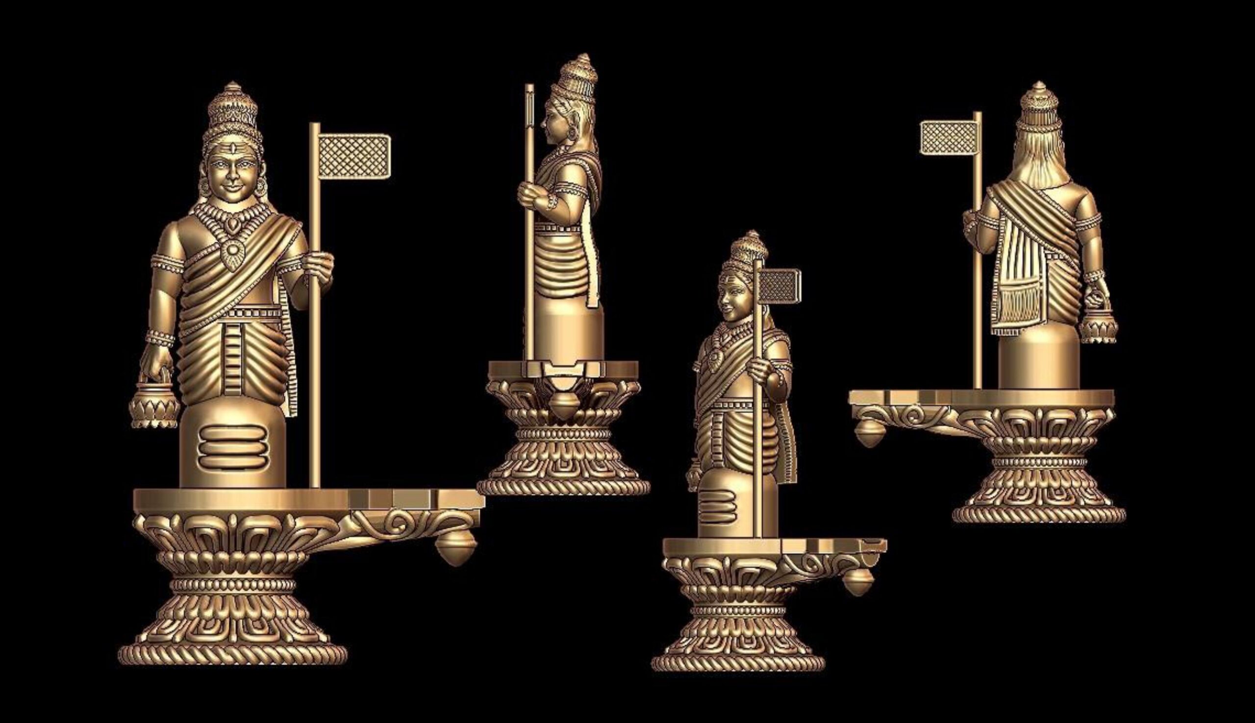 new god murti 100-images-61 Parshuram Bhagwan Statue STL – Hindu Warrior Sage for 3D Printing - Image 1