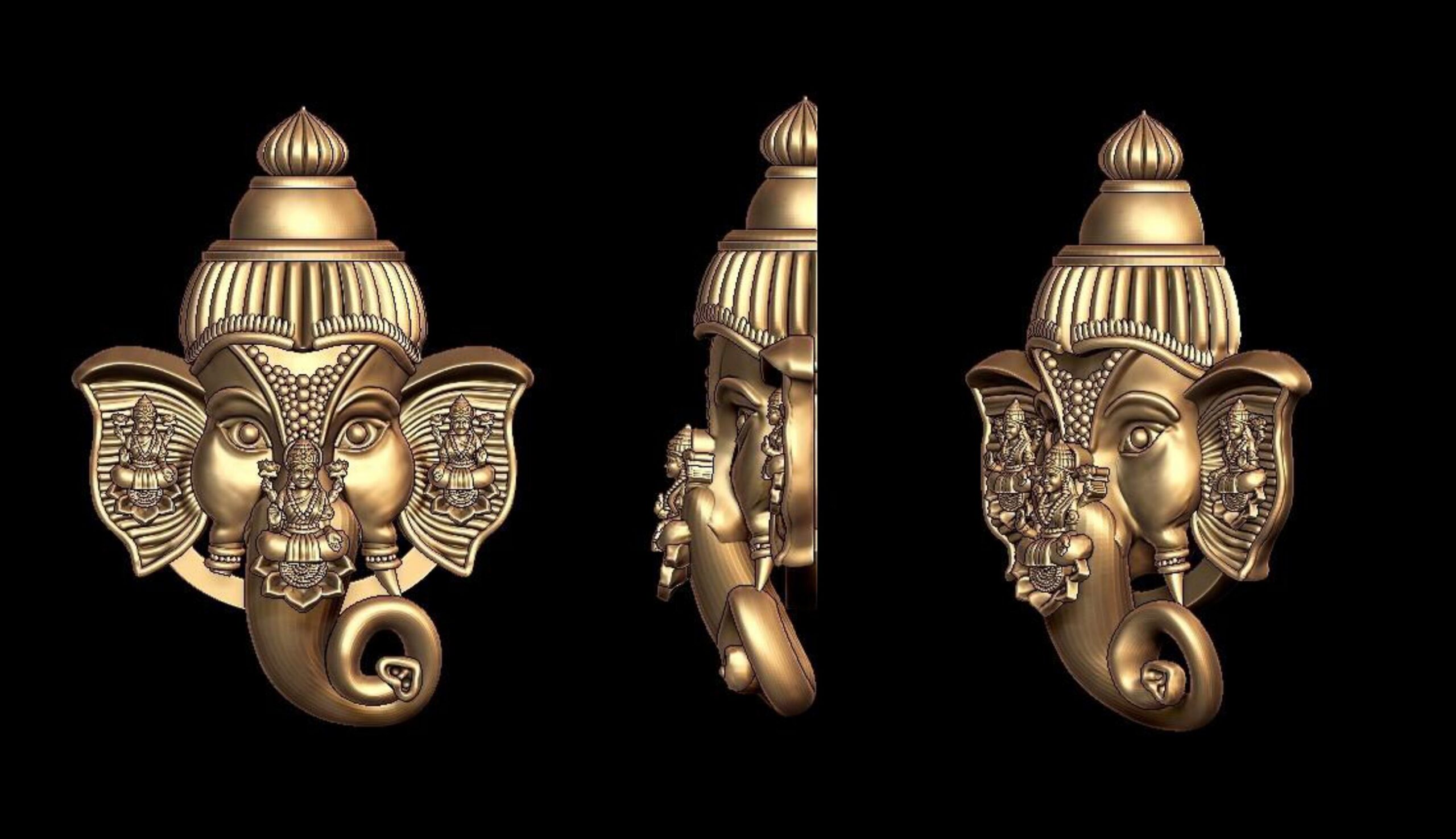 new god murti 100-images-62 Om Ganesha 3D Printable STL - Sacred Symbol Integration - Image 1