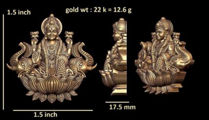 Gajalaxmi STL – 3D Printable Lakshmi with Elephants