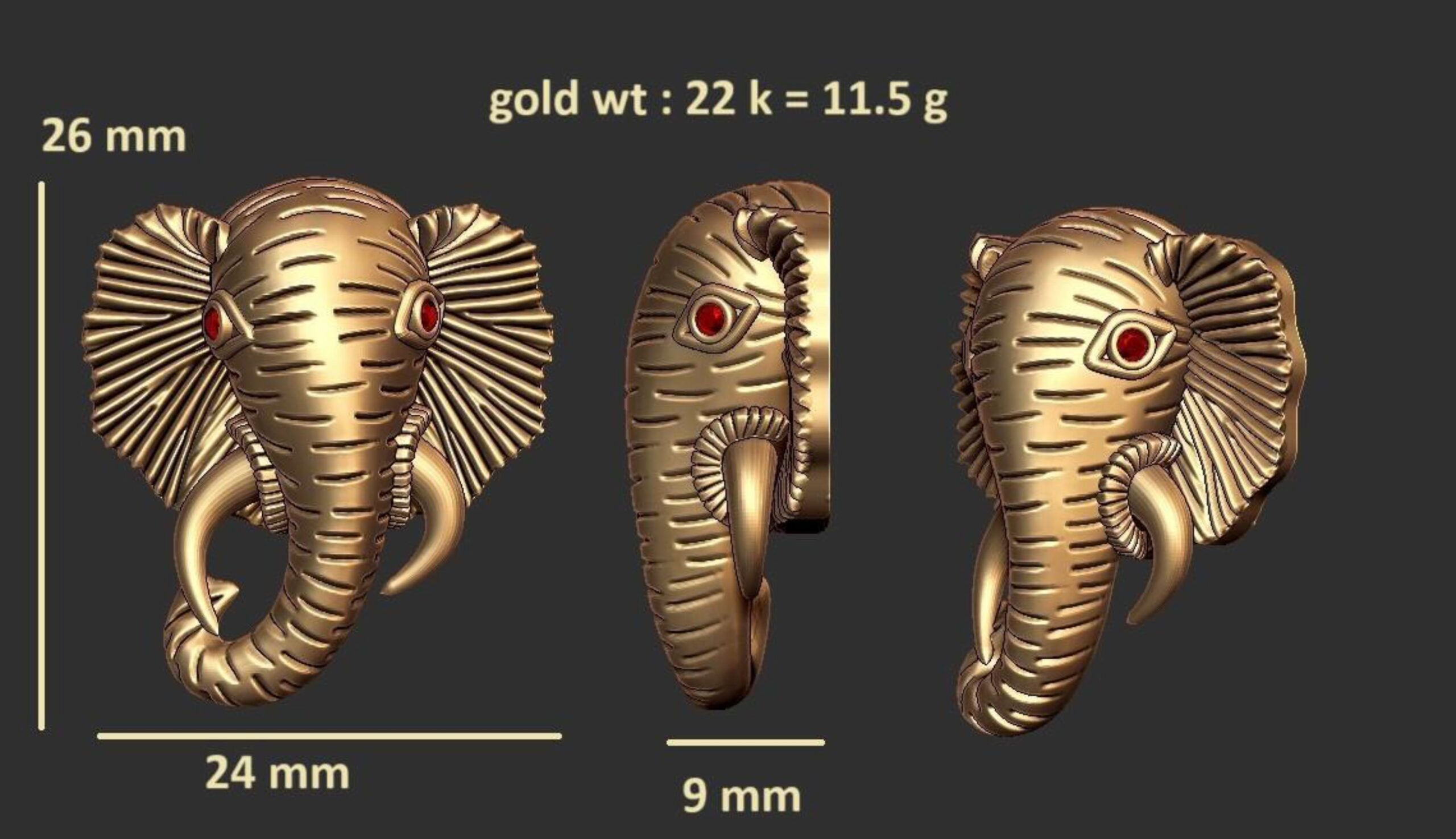 new god murti 100-images-68 Elephant Statue 3D STL – Realistic Carved Elephant Sculpture - Image 1