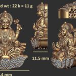 Majestic Dhanalakshmi Murti STL - Divine Wealth Sculpture 3D Model
