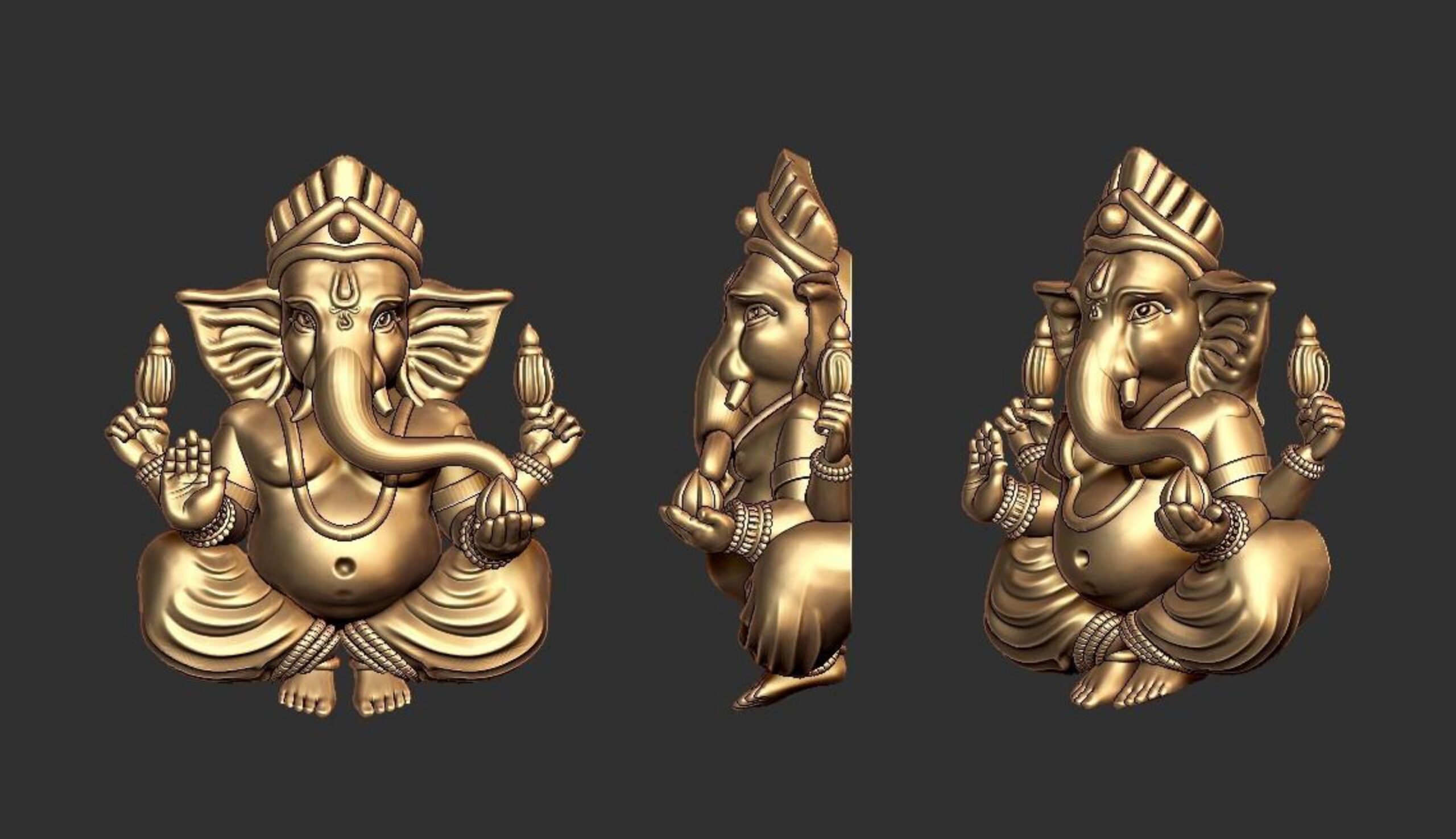 new god murti 100-images-85 3D Printable Ganesh Idol - High Detail STL for Resin/FDM Printers - Image 1