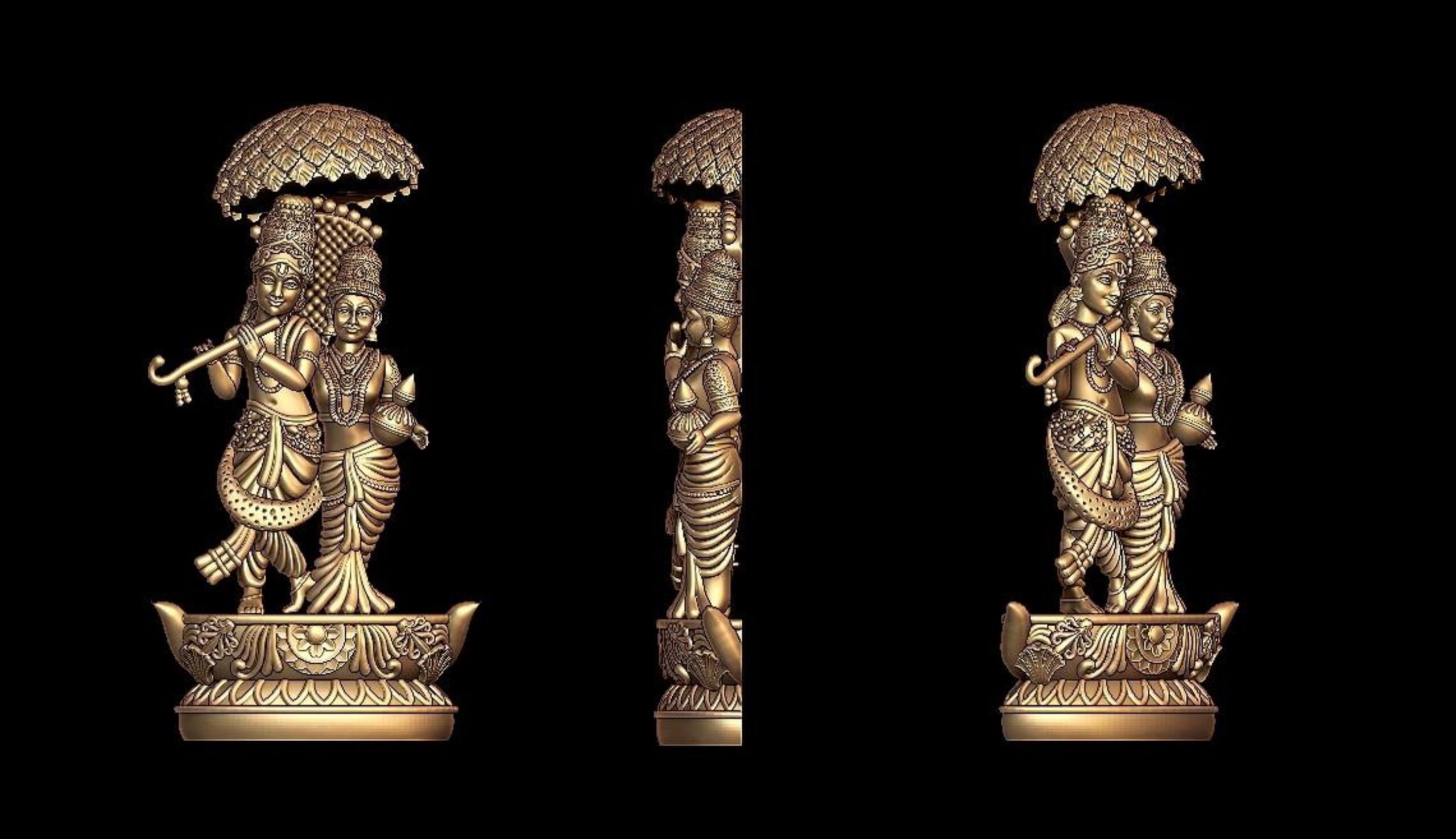 new god murti 100-images-87 Radha Krishna Murti STL - Romantic Divine Pair 3D Printable - Image 1