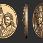 Shiv Parvati Murti STL – 3D Printable Hindu Goddess Statue
