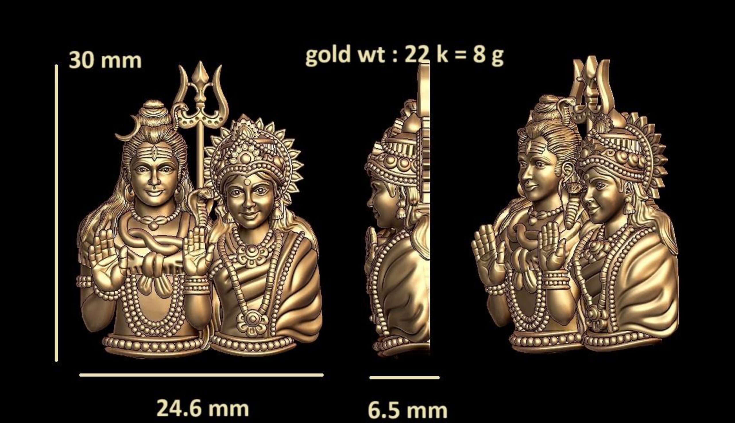 new god murti 100-images-92 Shiva & Parvati Murti STL – 3D Printable Hindu Divine Couple Statue - Image 1