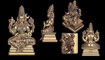 Tripura Sundari Murti – 3D Print Ready Bust STL for Devotional Decor