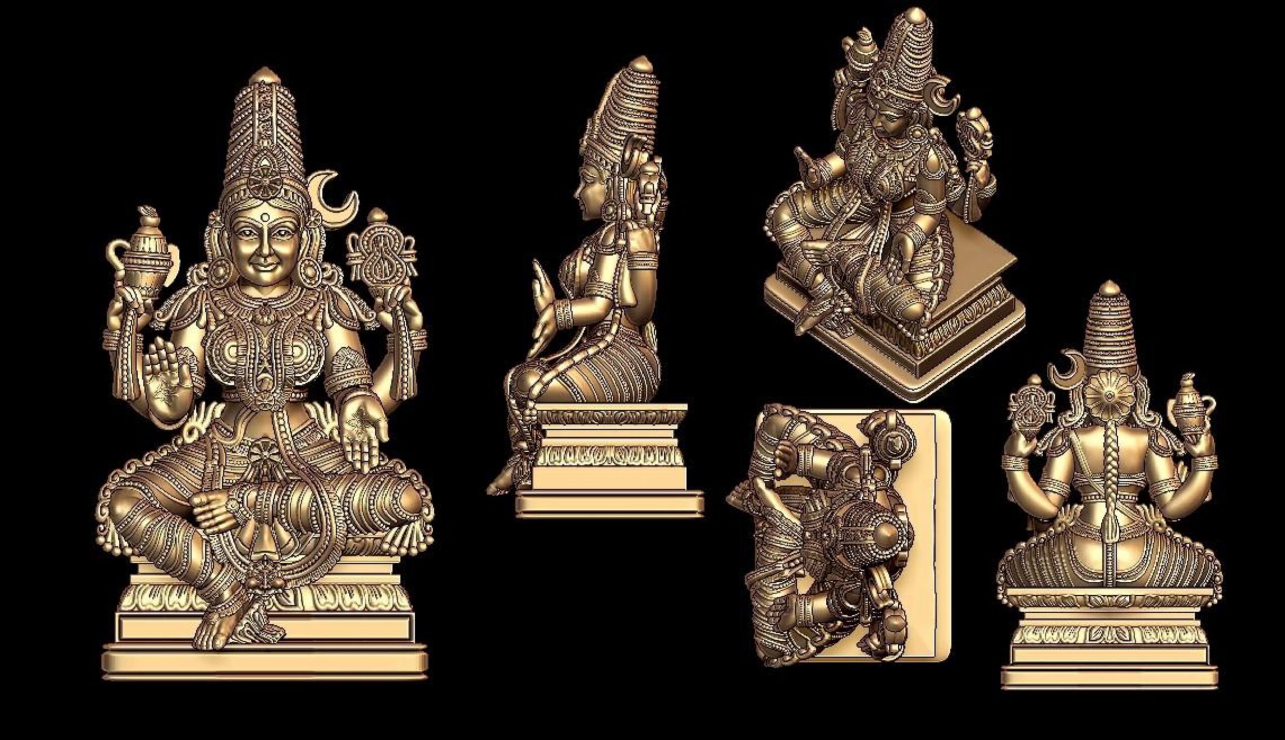 Tripura Sundari Murti – 3D Print Ready Bust STL for Devotional Decor