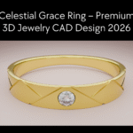 Celestial Grace Ring – Premium 3D Jewelry CAD Design