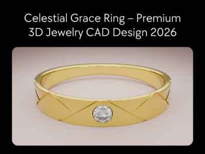 Celestial Grace Ring – Premium 3D Jewelry CAD Design