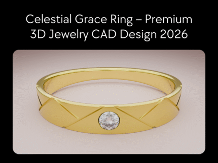 Celestial Grace Ring – Premium 3D Jewelry CAD Design