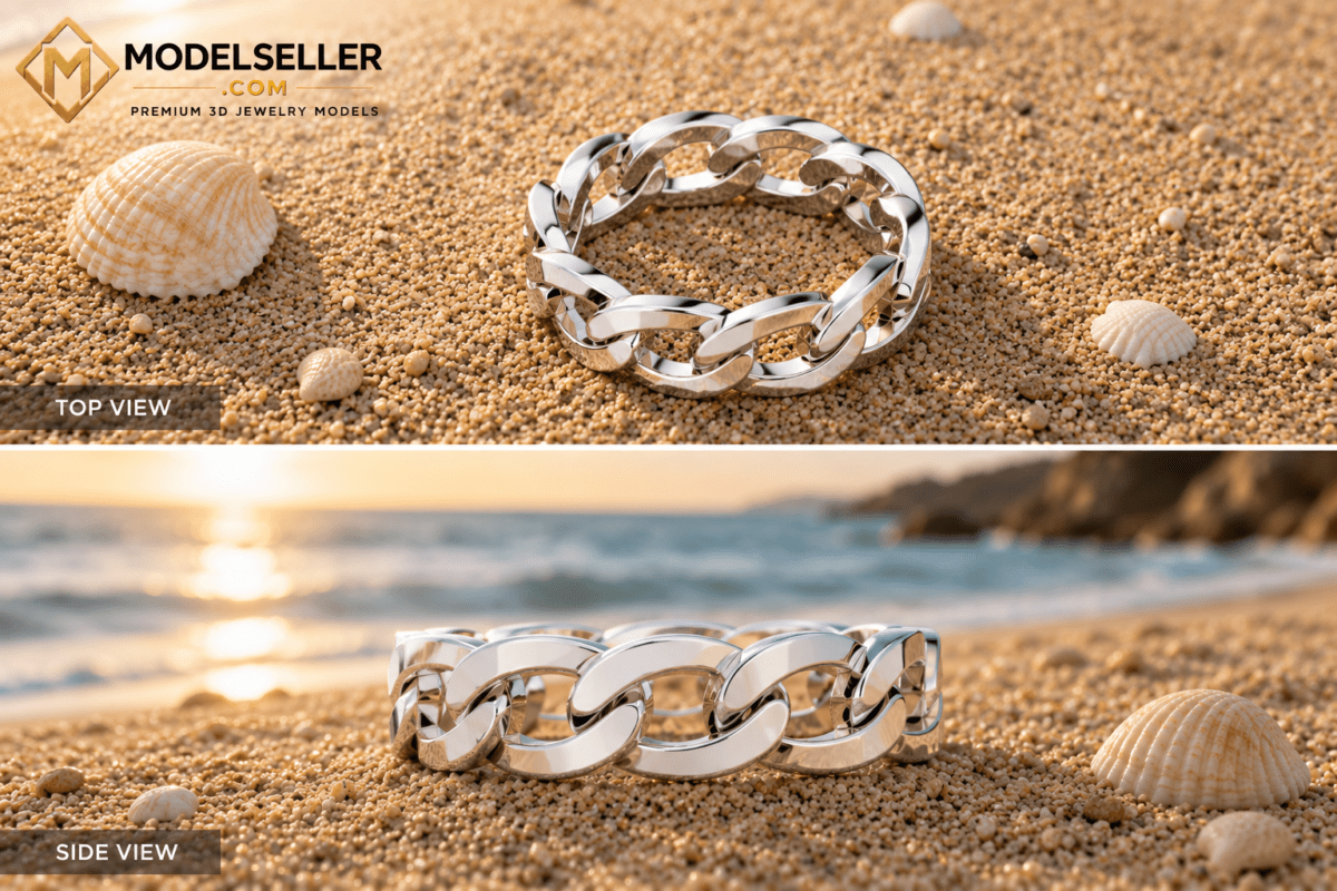 Chain Link Ring Jewelry