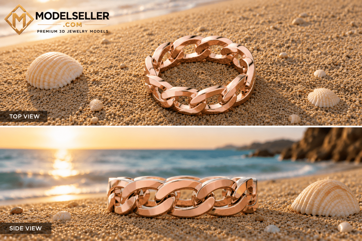Chain Link Ring Jewelry